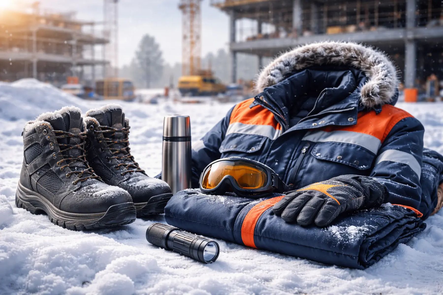 Зимняя спецодежда на стройке